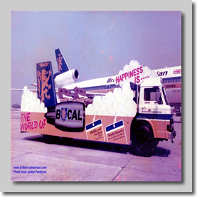 G-BEBM in rear of this float - circa 1983