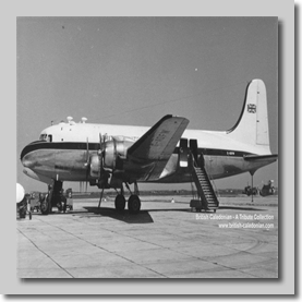 BUA DC4 G-AOFW at LGW 28-04-62 (before ATL Carvair Conversion)