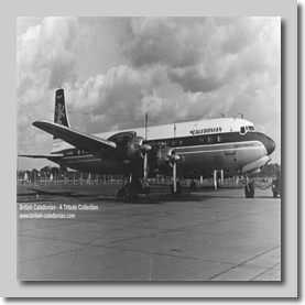 Caledonian DC7C G-ASIV 08-10-1965 at LGW