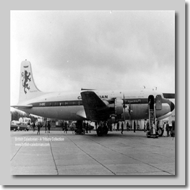 Caledonian DC6 G-ASRZ at Biggin HIll 07-05-1964