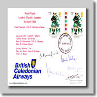84-04-03 (Signed) Royal Flight Lusaka-Douala-LGW