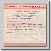 Flight Information Aquila - RMA Sydney