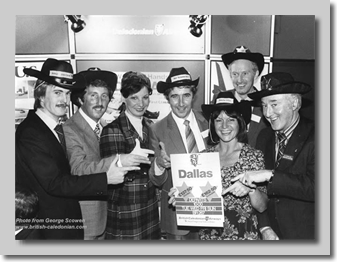 Dallas Launch: Damien Breen, John Warren, Sue Williams, Chris Tear, Valerie Houston, George Scowen, E Challis (American Airlines)