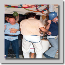 Laurie, Wally Brunn and Dave Corderry - Xmas 1977 Lagos