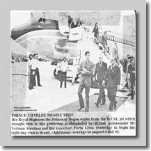 Prince Charles in Brazil - 3rd March 1978