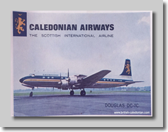 Caledonian DC-7 postcard