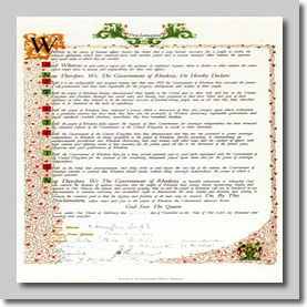 Rhodesia's UDI Document