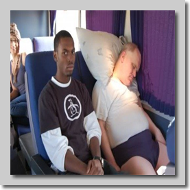How many times would you ask to change seats? (this could be a train - but too good to pass up and there is sure to be an airline with him onboard somewhere)