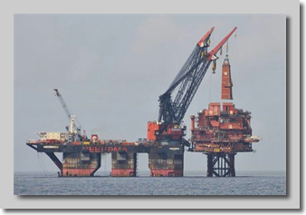The Hermod building an oil rig